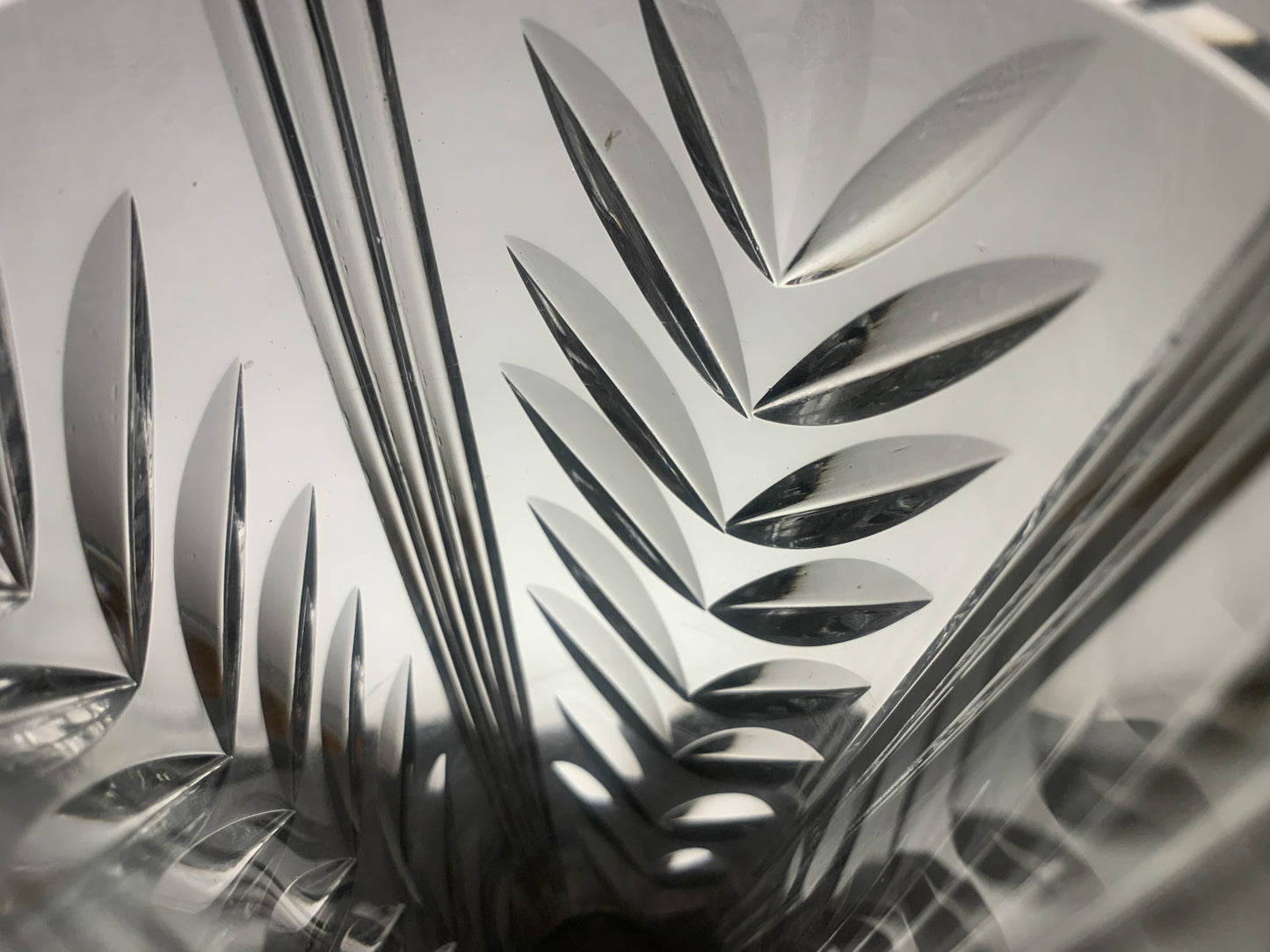 Saara Hopea Nuutajarvi Vase, Cut Crystal, Silver