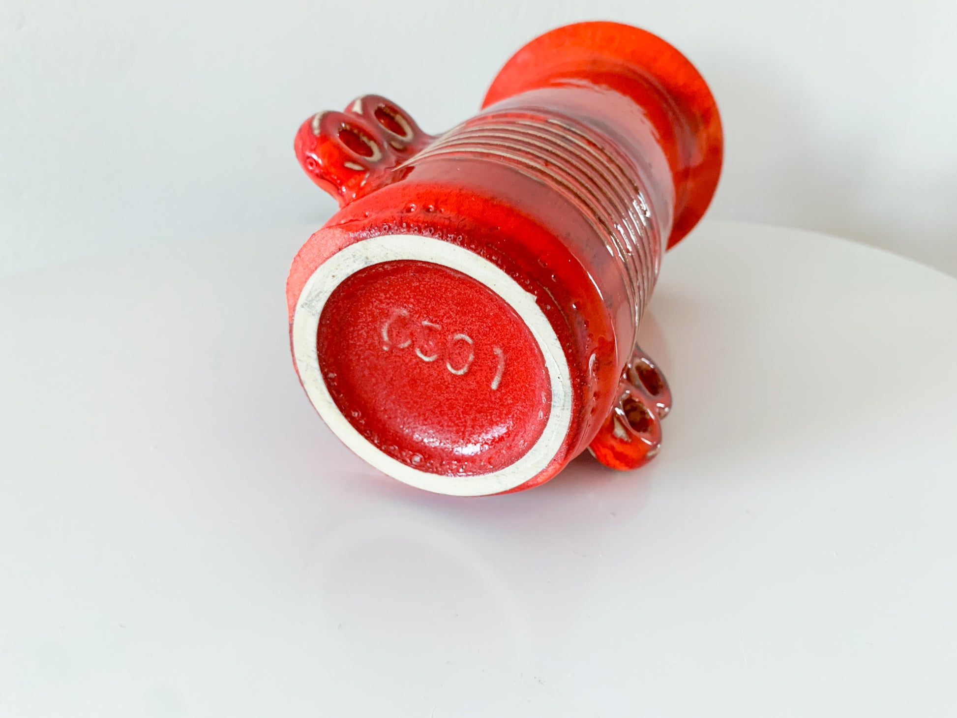 Ruscha ceramic mark | WGP ceramics vase Korfu, Ruscha Keramik, West Germany 1970s | Molna Vintage collection
