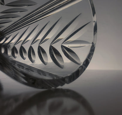 Saara Hopea Nuutajarvi Vase, Cut Crystal, Silver