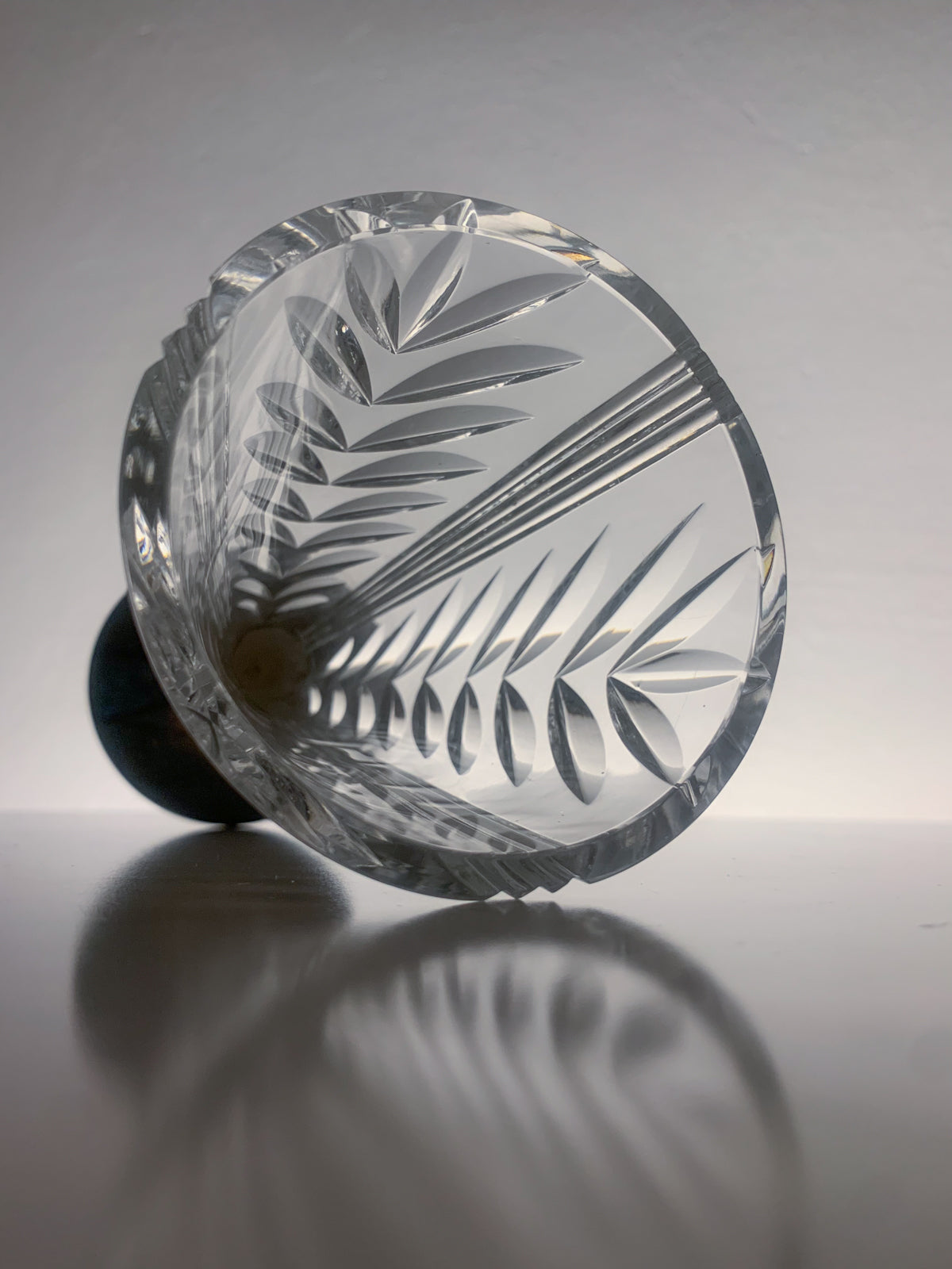 Saara Hopea Nuutajarvi Vase, Cut Crystal, Silver