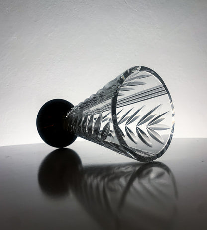 Saara Hopea Nuutajarvi Vase, Cut Crystal, Silver