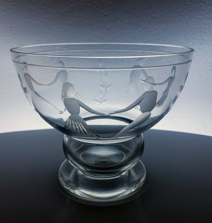 Rare Karhula “Dances” vase by Göran Hongell, signed | Finland 1930s