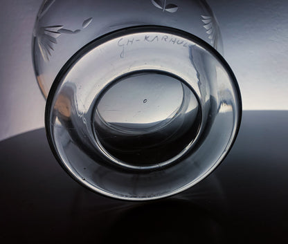 Rare Karhula “Dances” vase by Göran Hongell, signed | Finland 1930s