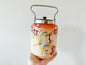 Opal glass hand-painted cookies jar chinoiserie Sweden 