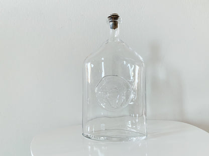 Vintage decanter with cork handmade