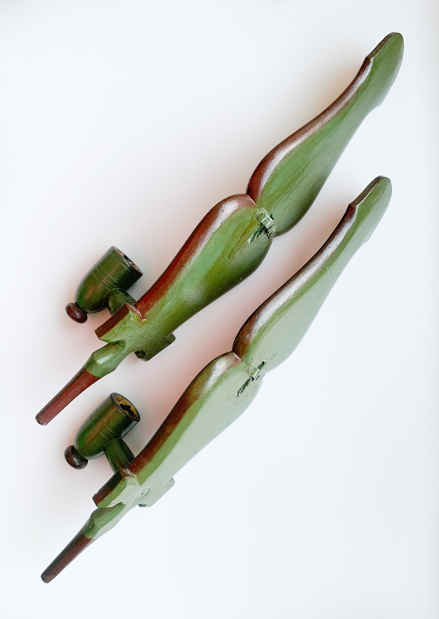 Pair of Vintage Nordic Folk Wall Candleholders