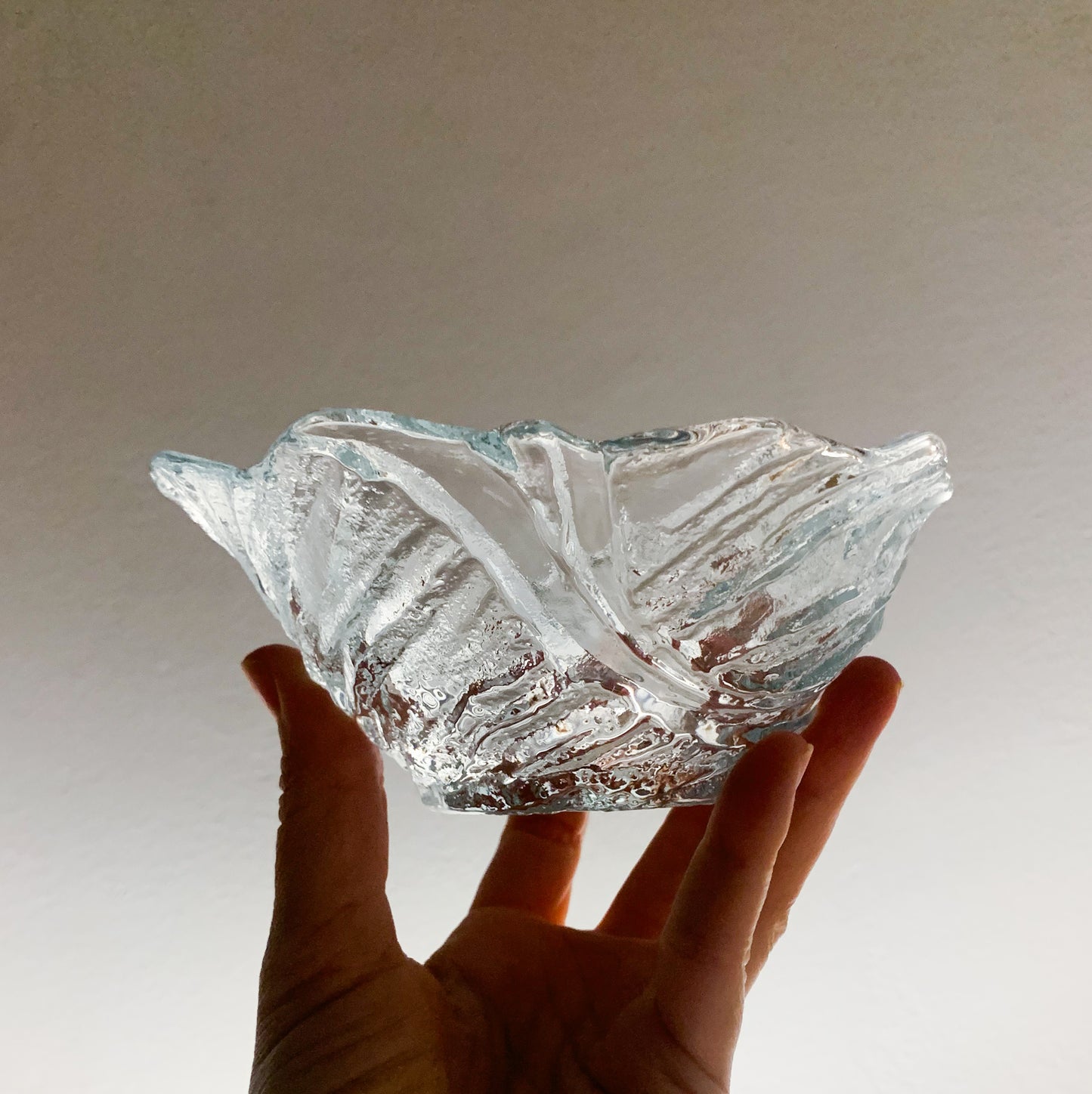 Set of 6 Riihimäen Lasi Ultra dessert bowls by Pertti Kallioinen, 1970s