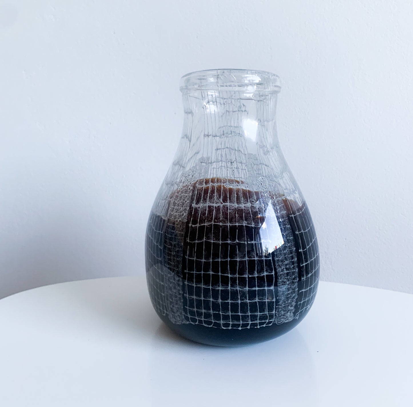 Pertti Santalahti Mars Art Glass Bottle Vase for Humppila, Signed