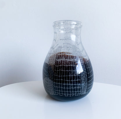 Pertti Santalahti Mars Art Glass Bottle Vase for Humppila, Signed