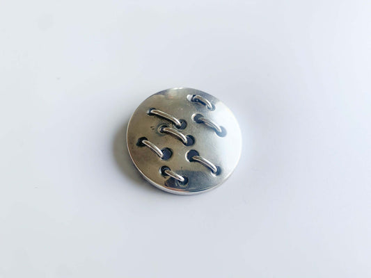 Silver modernist brooch, designer Erik Granit, Finland 1965
