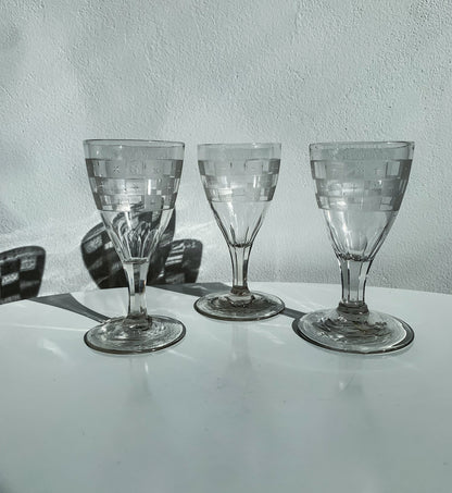 Antique Wine Glass 1800s, likely Casimirsborg style