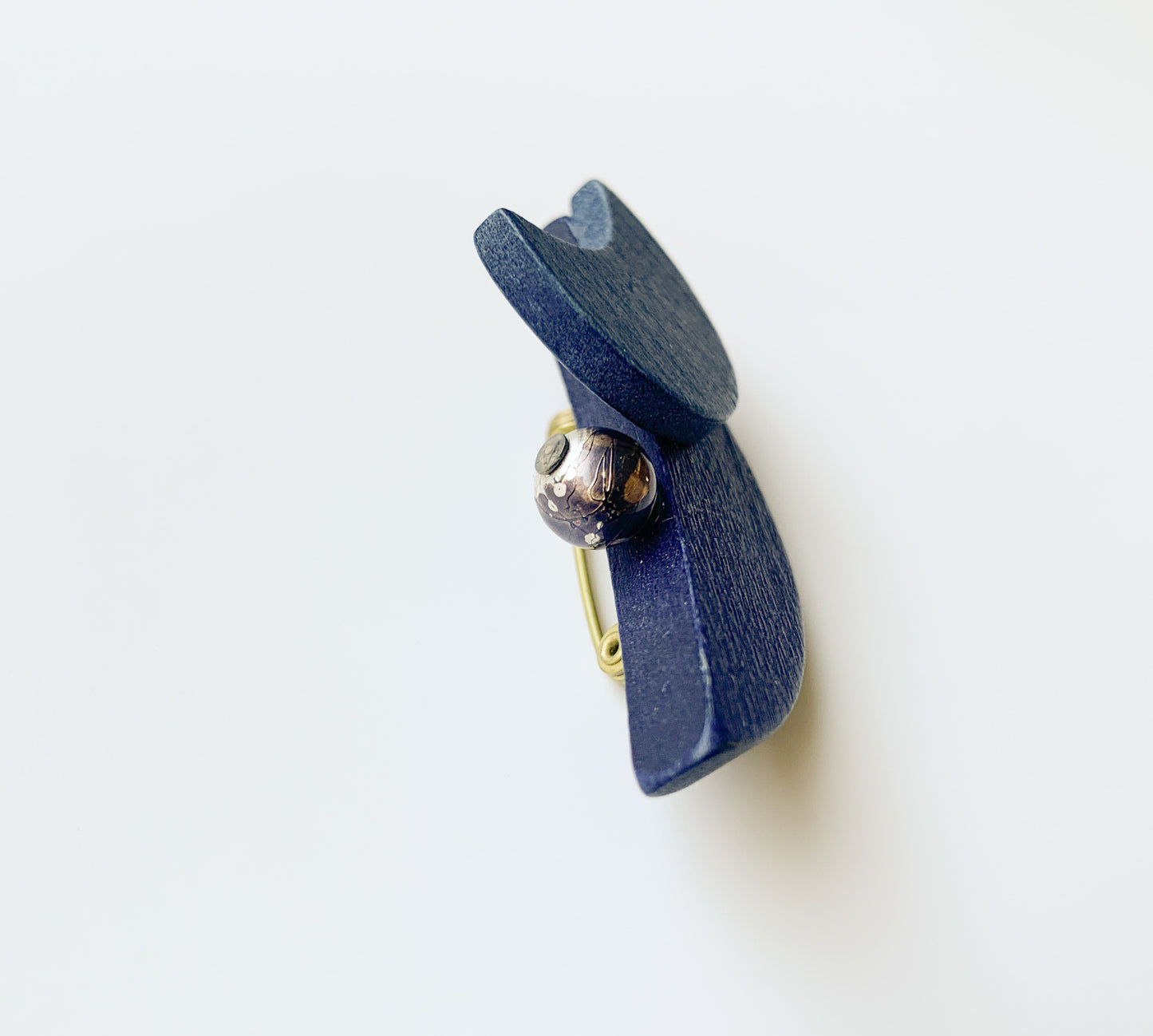 Aarikka Finland | “Blue Sail” wooden brooch