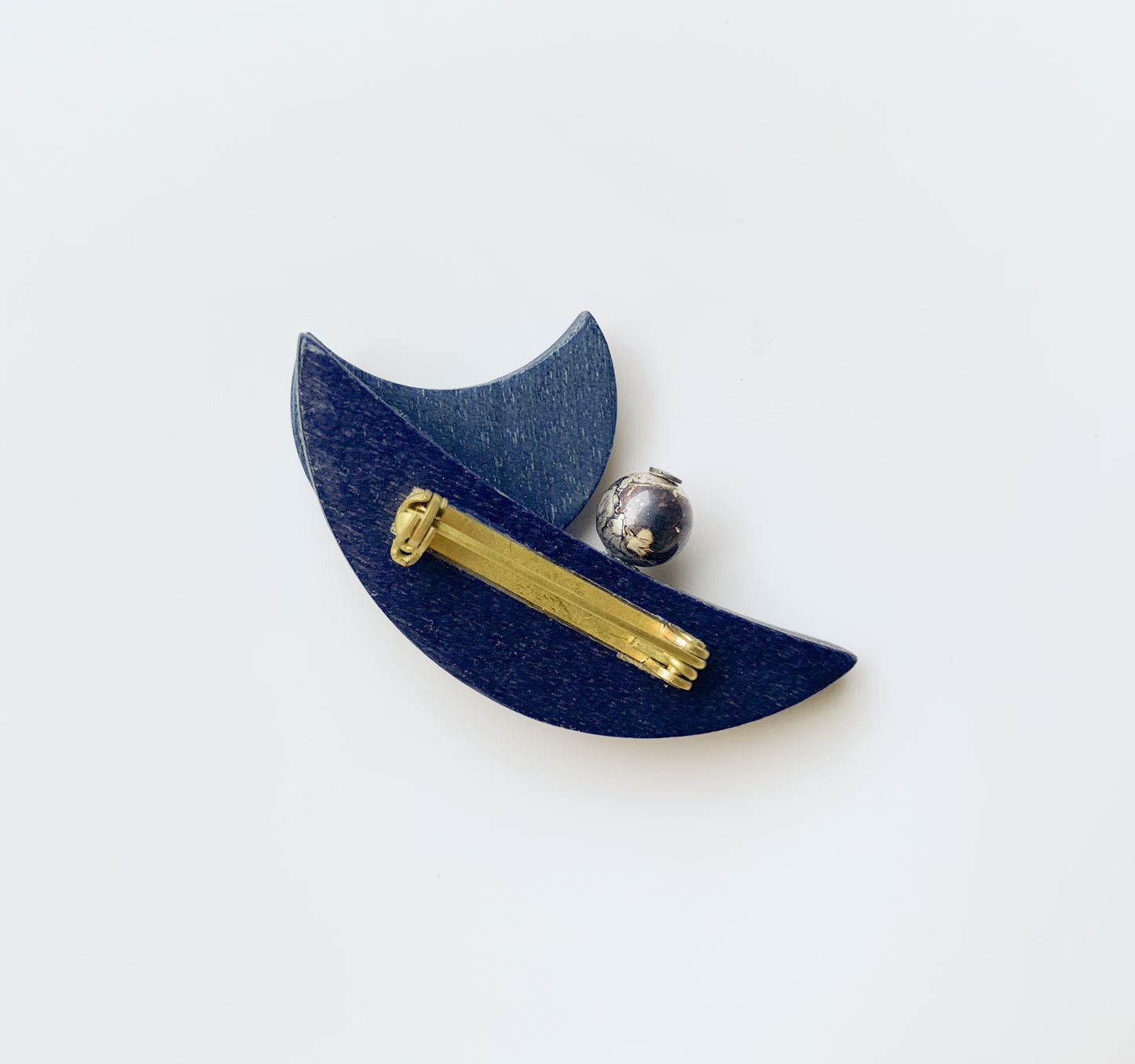 Aarikka Finland | “Blue Sail” wooden brooch