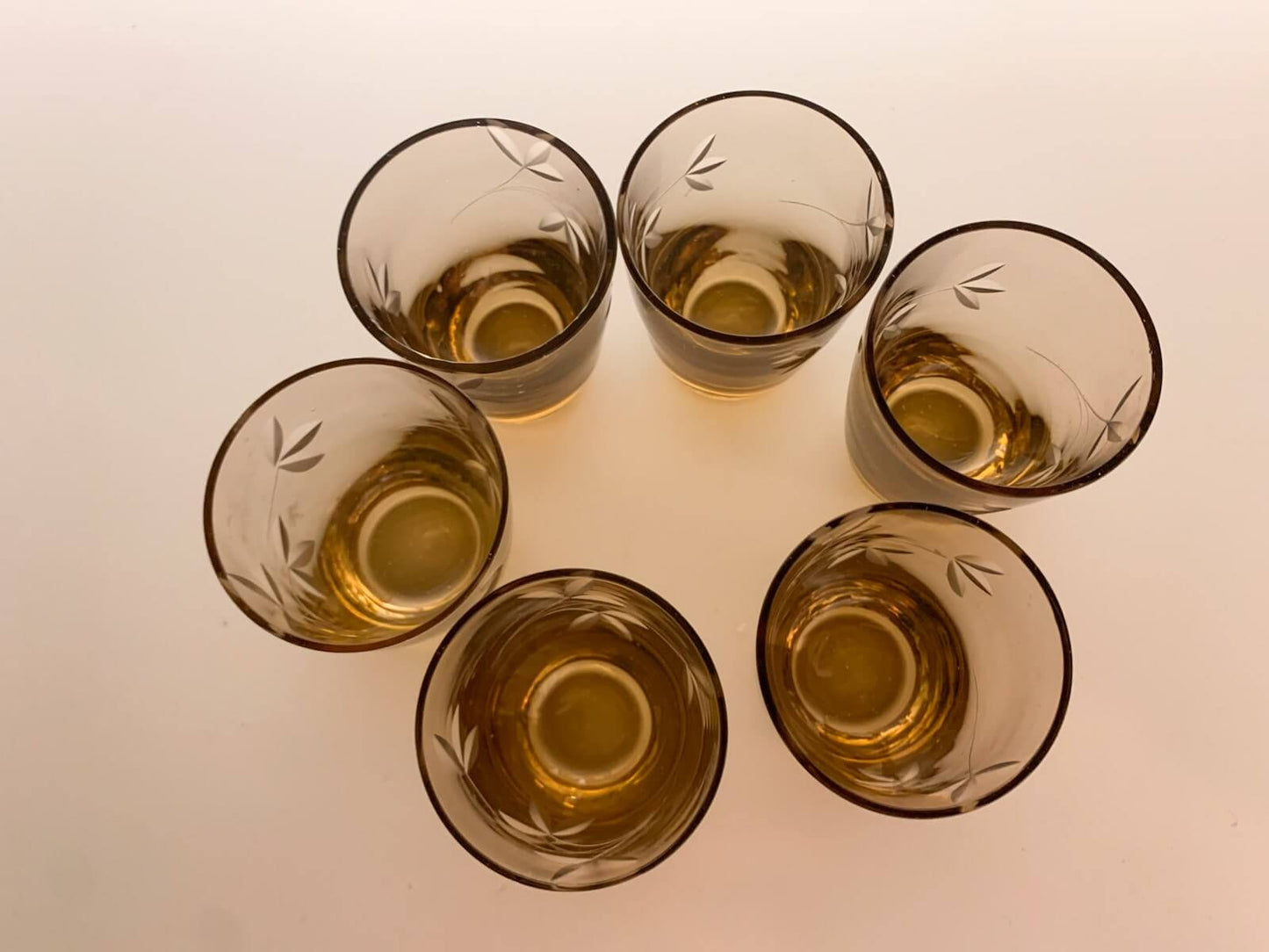 Uranium Vaseline Full Set of 6 Glasses, Finland 1960s
