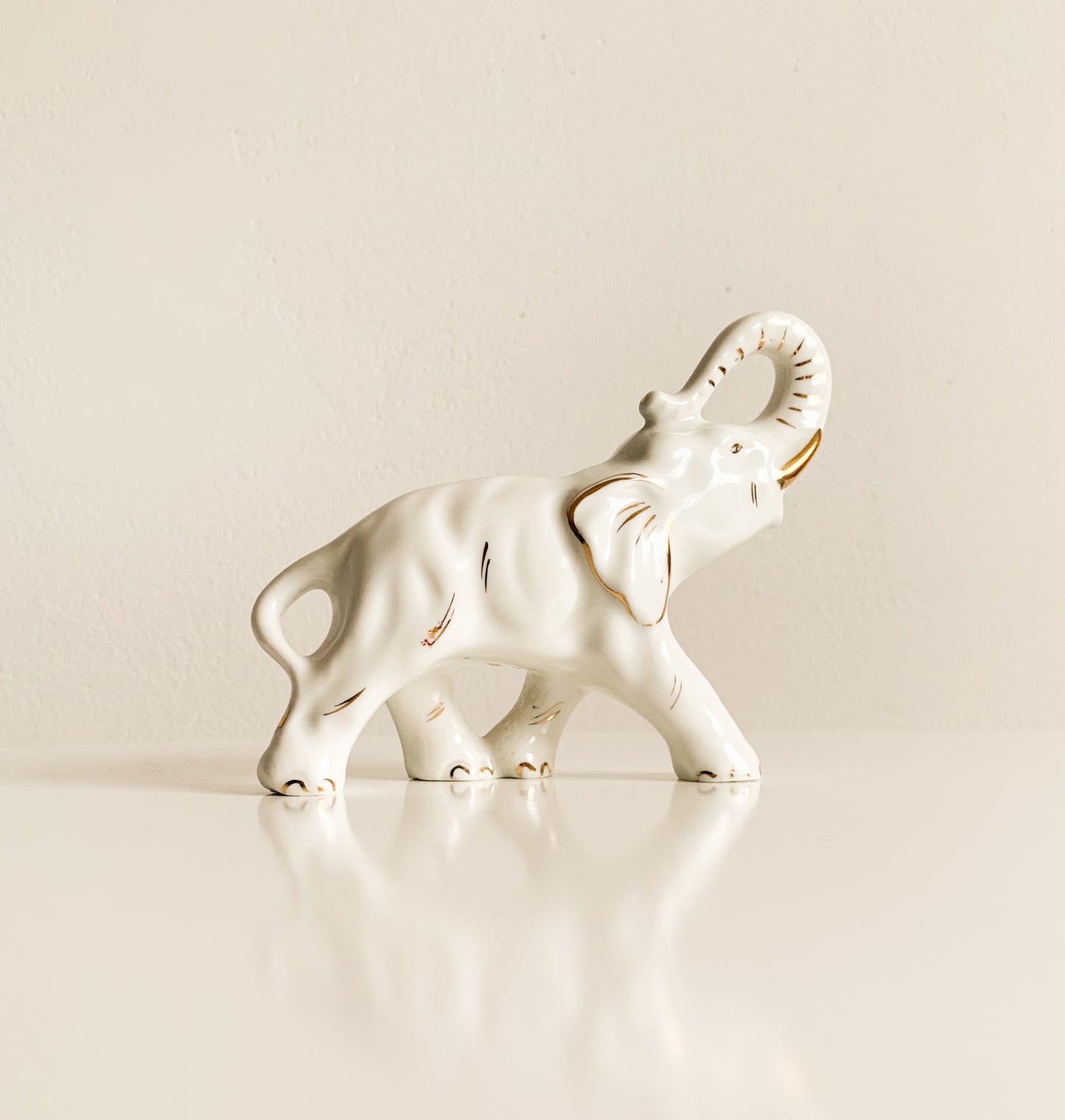 Riga Porcelain Elephant Figurine | 1950s