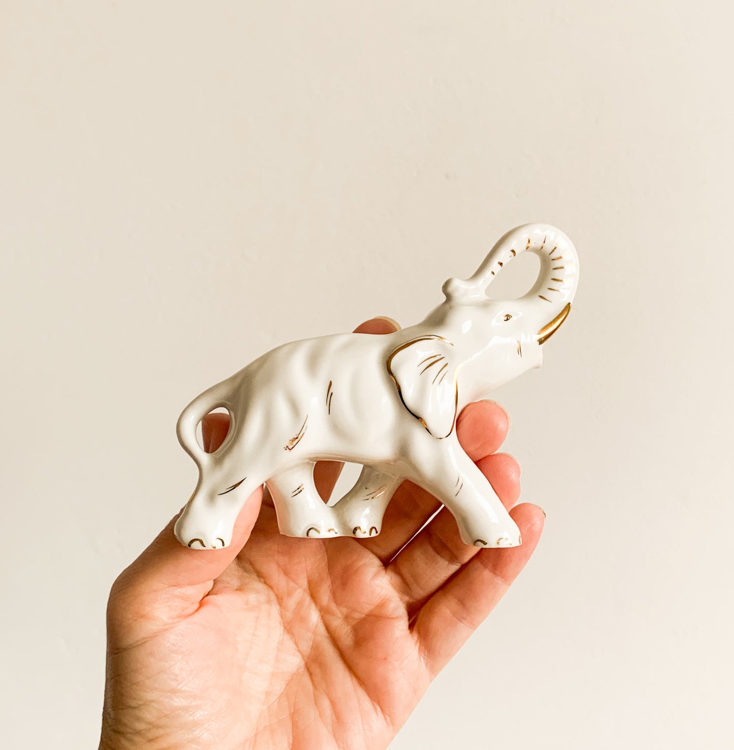 Riga Porcelain Elephant Figurine | 1950s