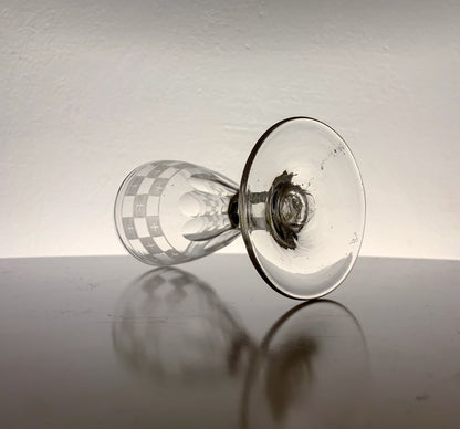 Antique Wine Glass 1800s, likely Casimirsborg style