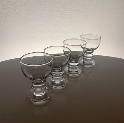 Nuutajärvi 4 Herttua Shot Glasses by Heikki Orvola