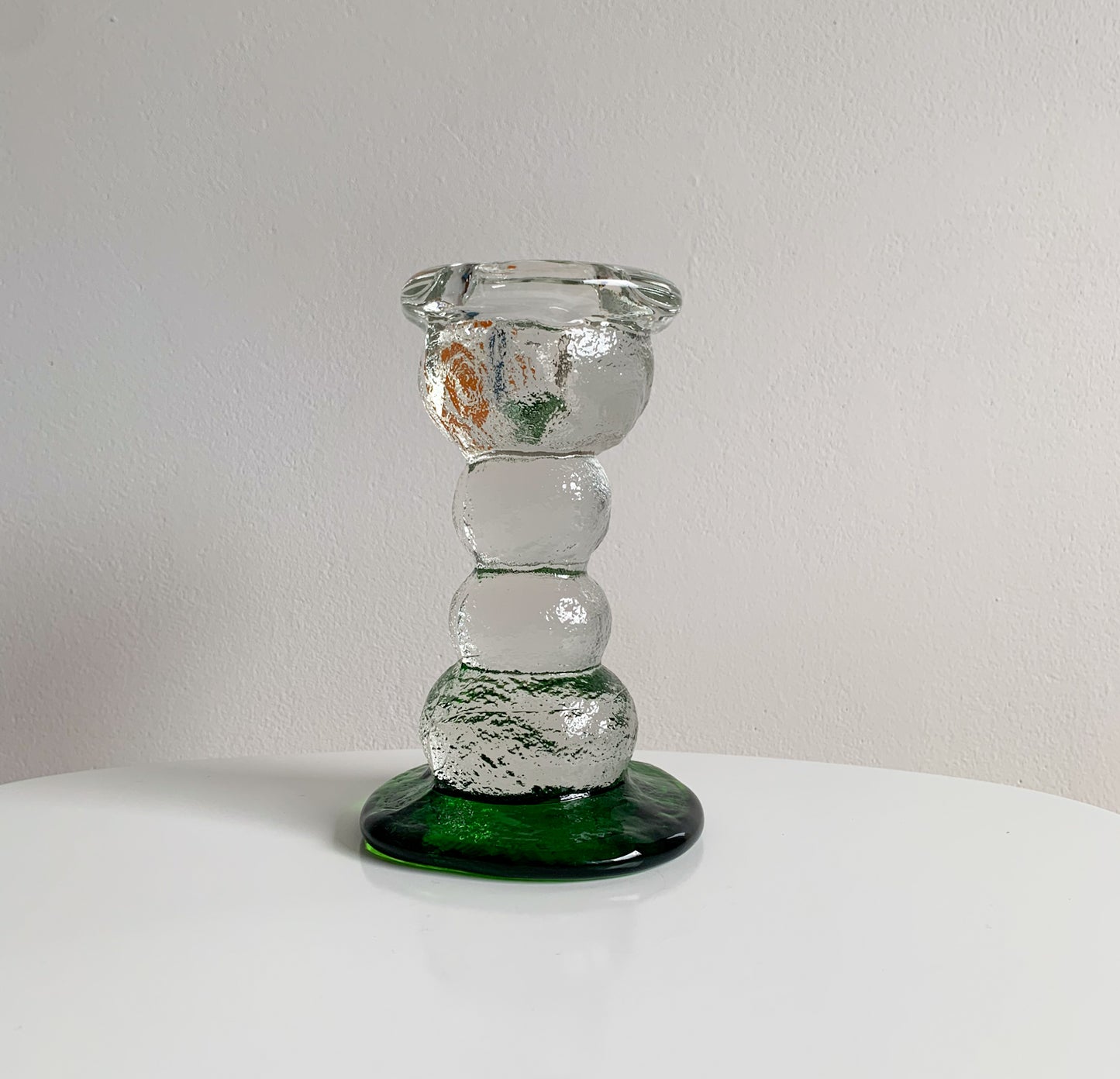 Brutalist Figurine Kivi Set, Humppila Finland 1980s Green