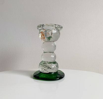 Brutalist Figurine Kivi Set, Humppila Finland 1980s Green