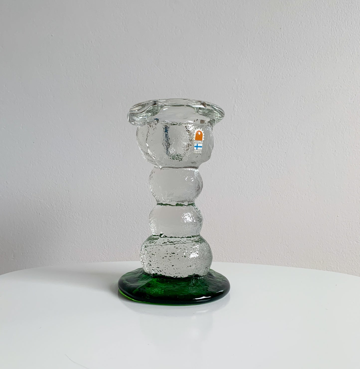 Brutalist Figurine Kivi Set, Humppila Finland 1980s Green
