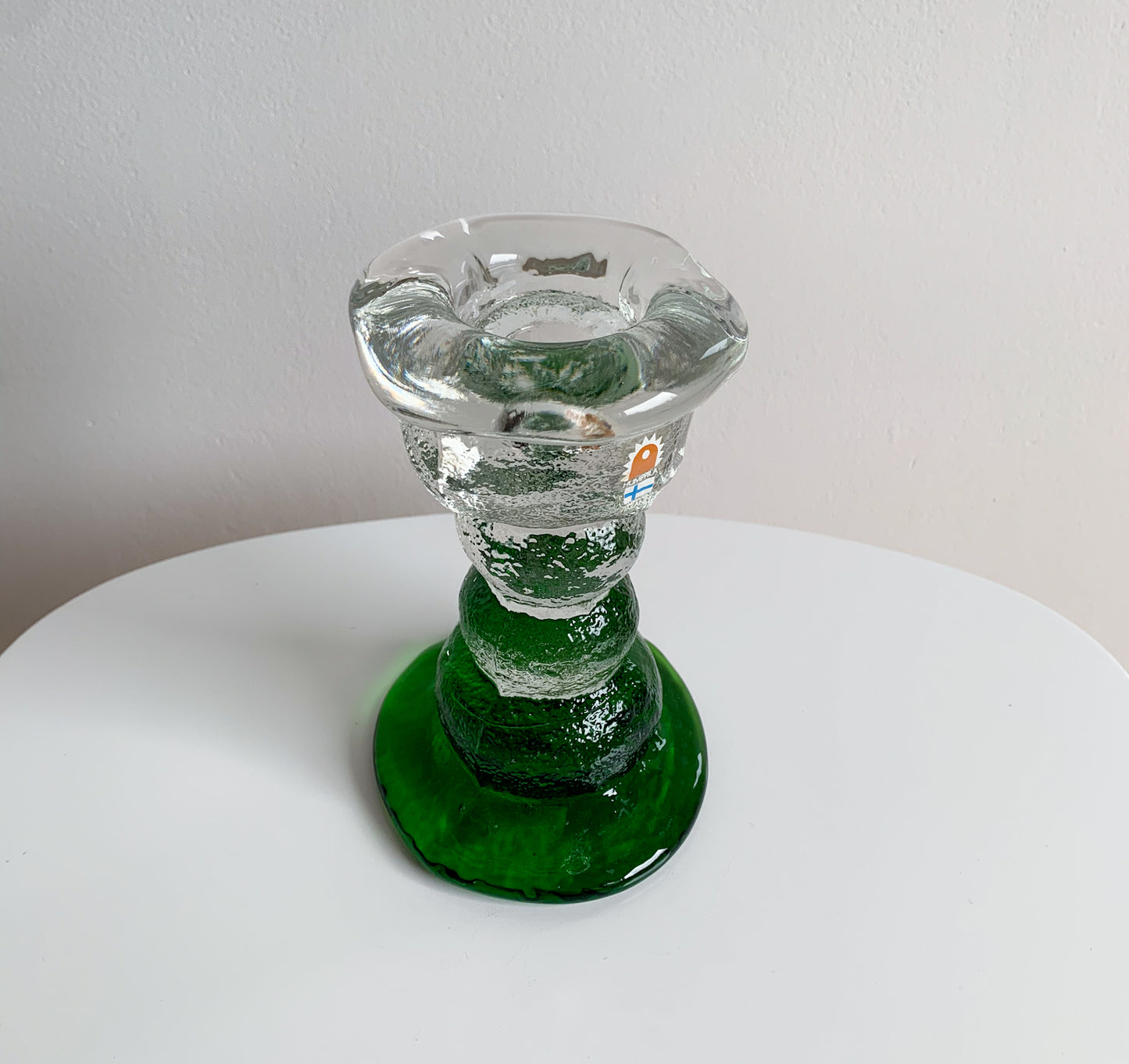Brutalist Figurine Kivi Set, Humppila Finland 1980s Green