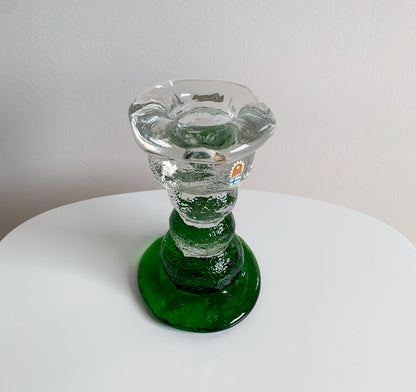 Brutalist Figurine Kivi Set, Humppila Finland 1980s Green