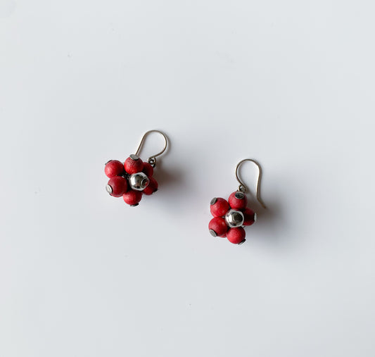 Aarikka Finland| Red Berry Earrings
