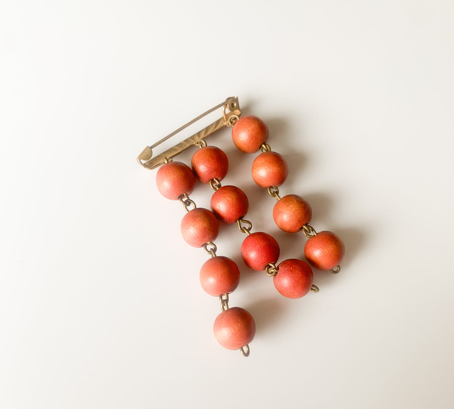 Aarikka Finland | Designer Kaija Aarikka | Rare Early Wooden Brooch
