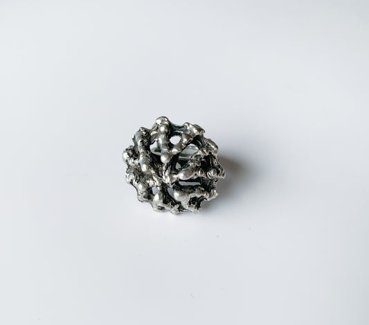 Brutalist Pewter Ring by Tapani Vanhatalo | 1970s