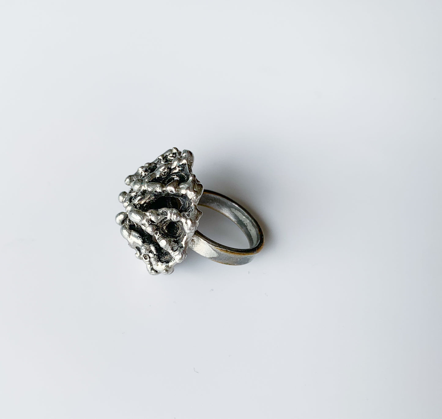 Brutalist Pewter Ring by Tapani Vanhatalo | 1970s