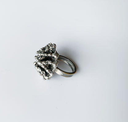 Brutalist Pewter Ring by Tapani Vanhatalo | 1970s