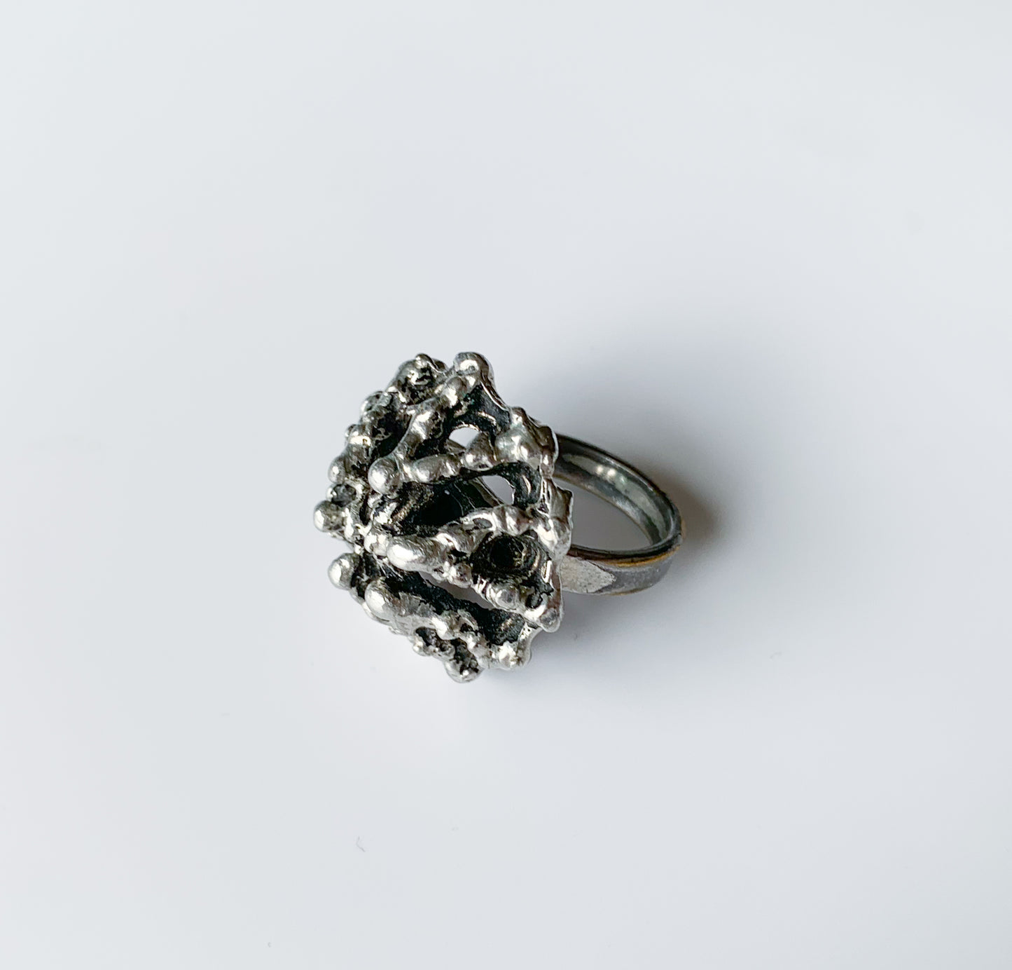Brutalist Pewter Ring by Tapani Vanhatalo | 1970s