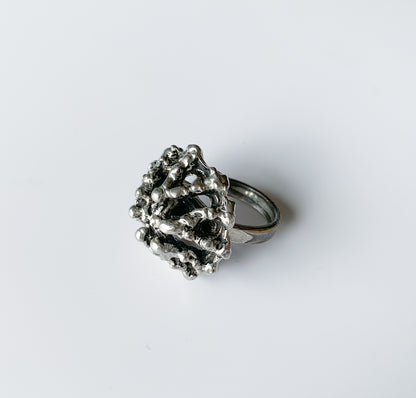 Brutalist Pewter Ring by Tapani Vanhatalo | 1970s