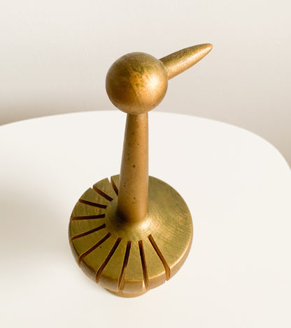 Paavo Asikainen | Wooden golden tone bird figurine