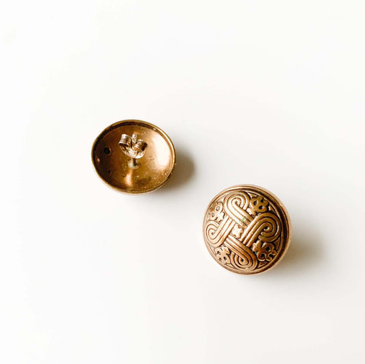 Kalevala Koru bronze earrings | Hannunvaakuna series