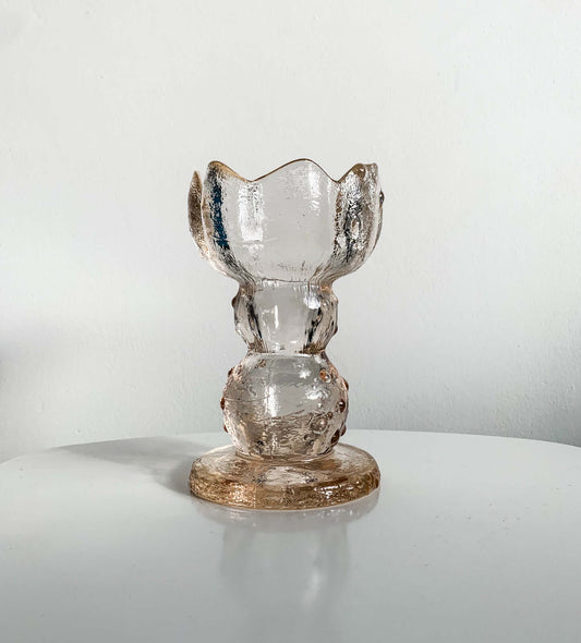 Brutalist Figurine, Vase Kivi Set, Humppila Finland 1980s