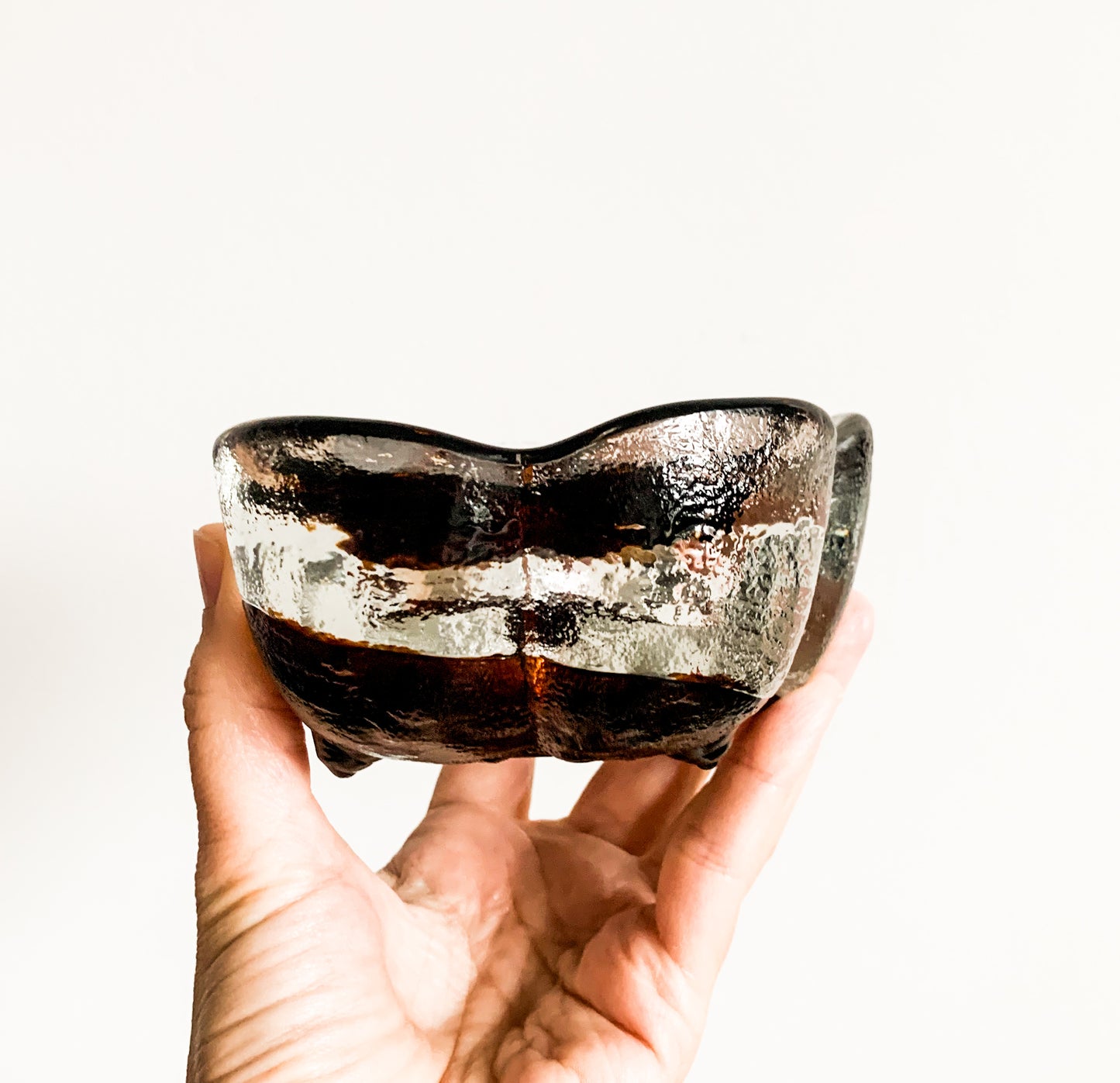 Brutalist Kivi-set candle holder, signed | Humppila Finland