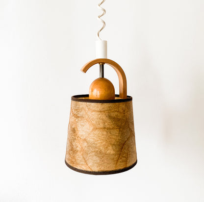 Vintage Belid birch pendant lamp | Sweden 1980s