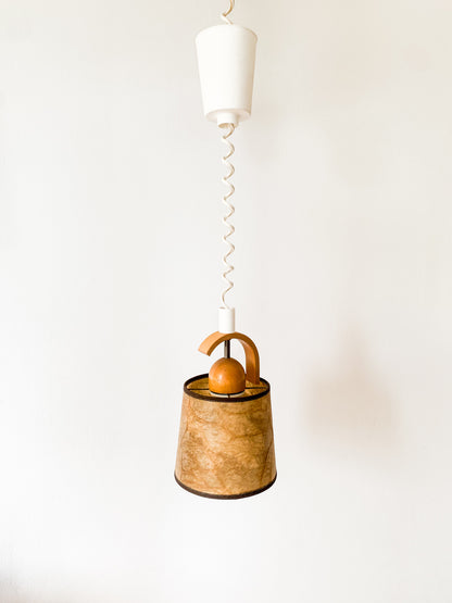 Vintage Belid birch pendant lamp | Sweden 1980s