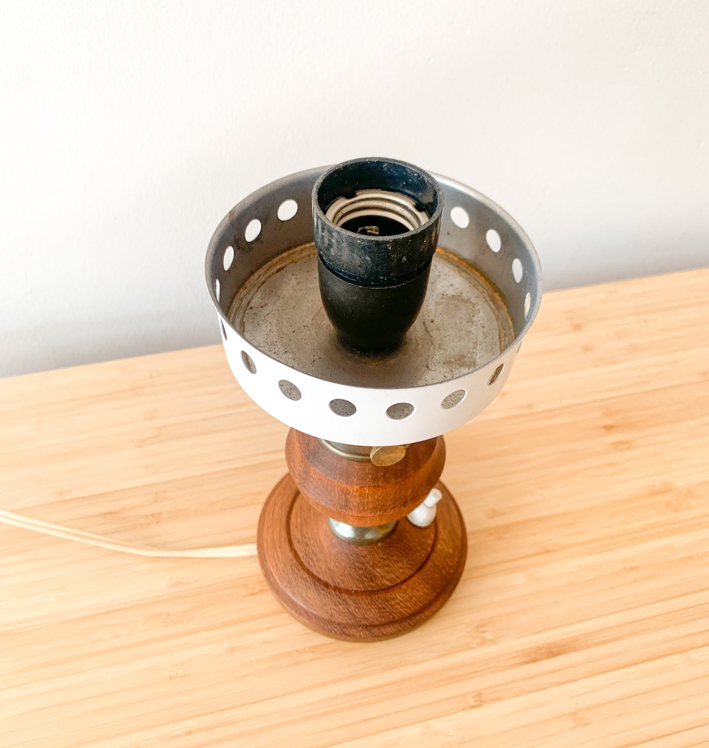 Lival Teak Vintage Table Lamp | Finland 1960s