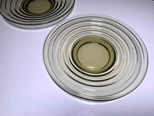 Rare grey 2 plates Bölgeblick by Aino Aalto, Karhula Finland, 1934-38