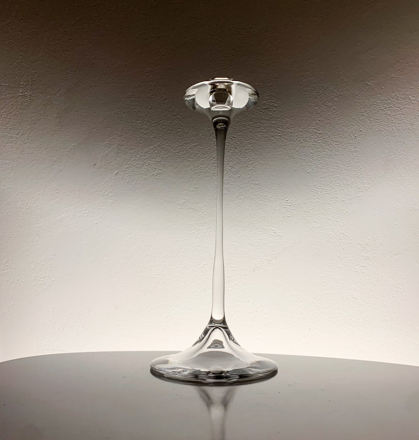 Kjell Engman Kosta Boda | Tall Fanfar crystal candlestick