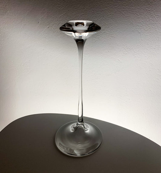 Kjell Engman Kosta Boda | Tall Fanfar crystal candlestick