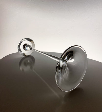Kjell Engman Kosta Boda | Tall Fanfar crystal candlestick