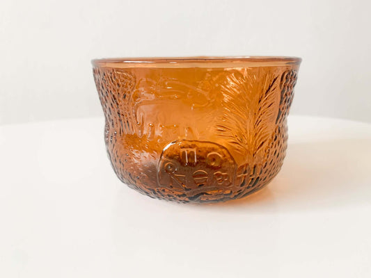 Dessert- oder Zuckerschale aus Glas, Serie Fauna von Oiva Toikka. Nuutajärvi 1970er Jahre