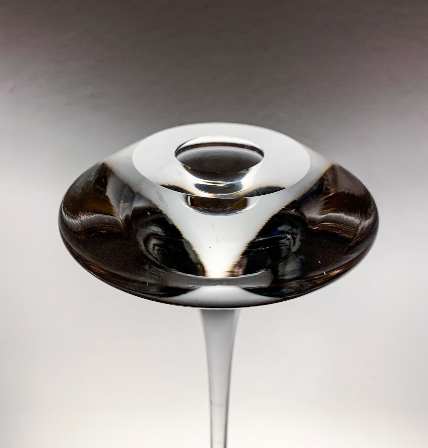 Kjell Engman Kosta Boda | Tall Fanfar crystal candlestick