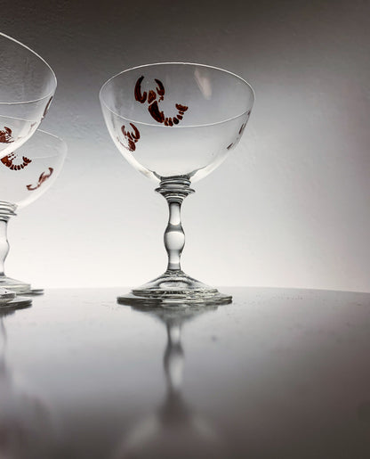 Riihimäki Tyra Lundgren | 5 Thyla glasses, crayfish decoration
