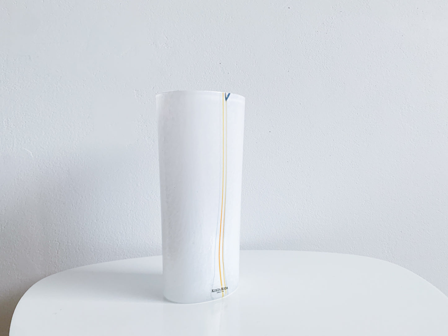 Rainbow vase by designer Bertil Vallien, Kosta Boda Sweden