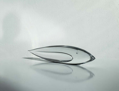 Vicke Lindstrand Kosta Boda, Crystal Fish 1960s Signed